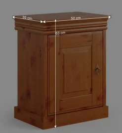 Landhaus Nachtschrank in Honigfarben - Lusanne