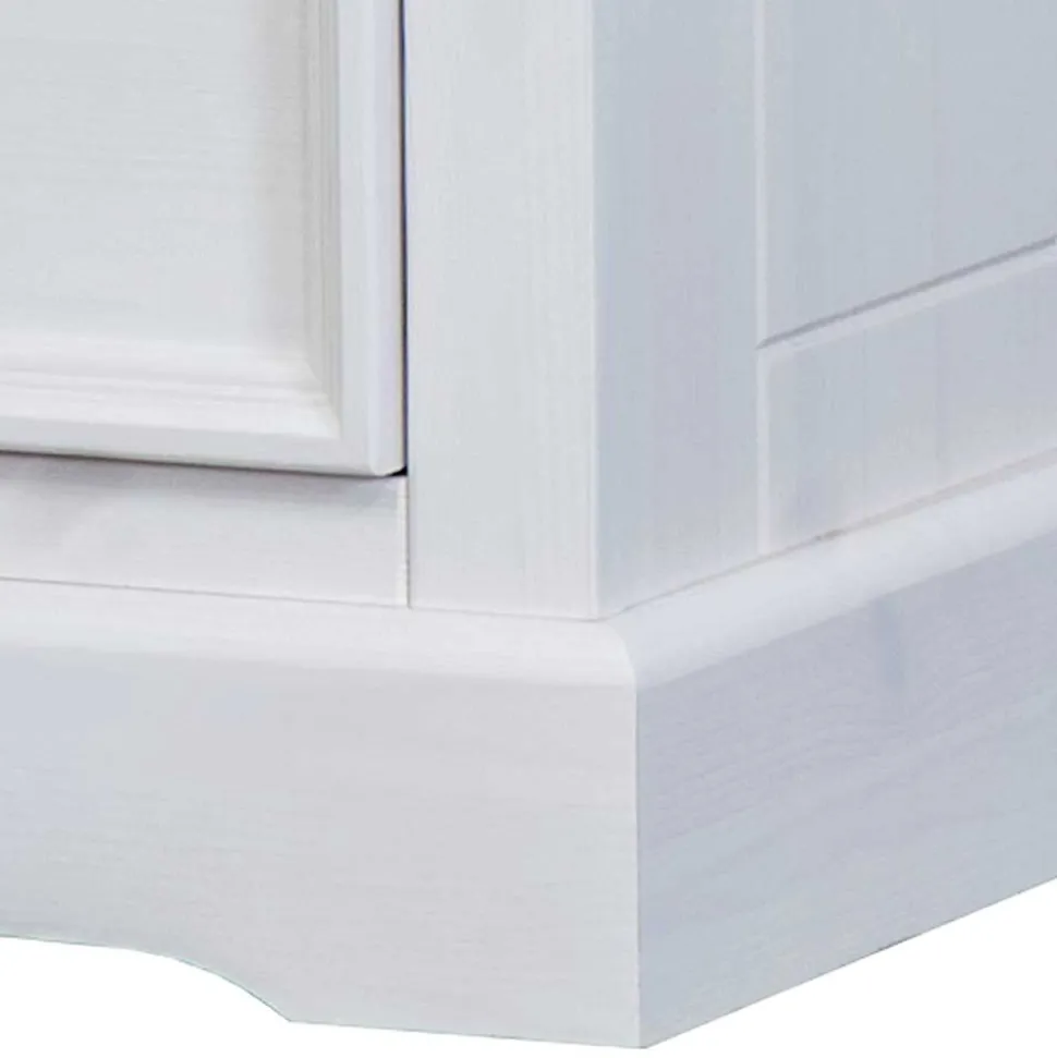 Landhaus Nachtschrank in Weiß & Eichefarben - Envicron