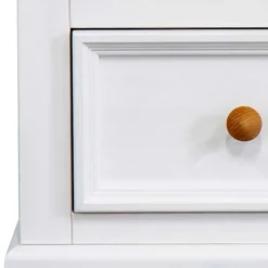 Landhaus Nachtschrank in Weiß & Eichefarben - Envicron