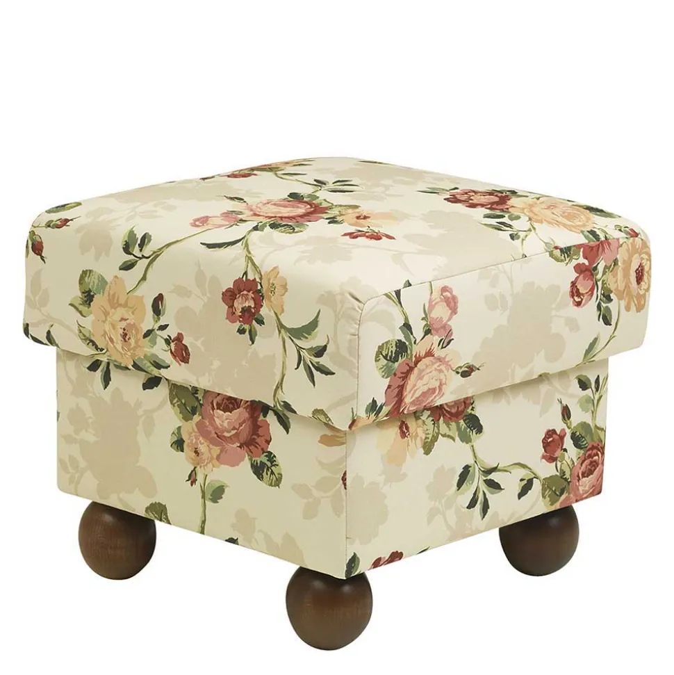 Landhaus Ohrenbackensessel mit Blumen Muster - Zavatraos