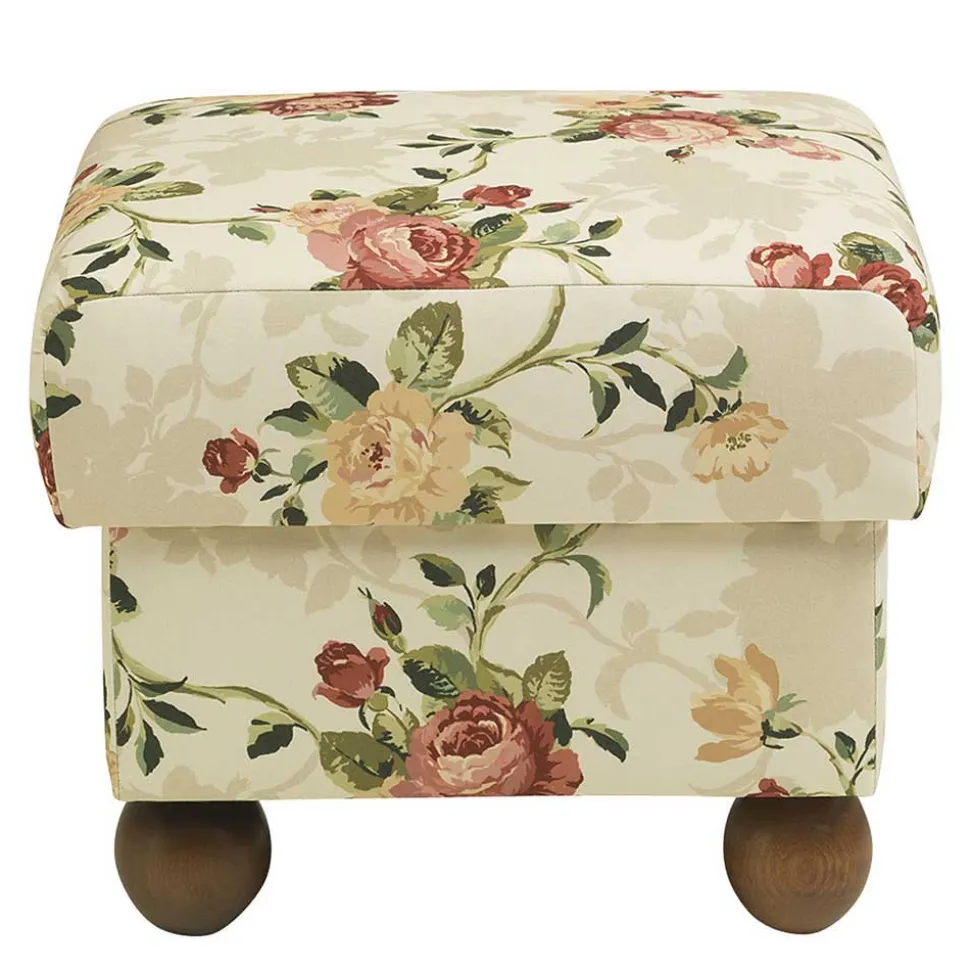 Landhaus Ohrenbackensessel mit Blumen Muster - Zavatraos