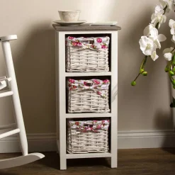 Landhaus Regal mit drei Körben - Migorys