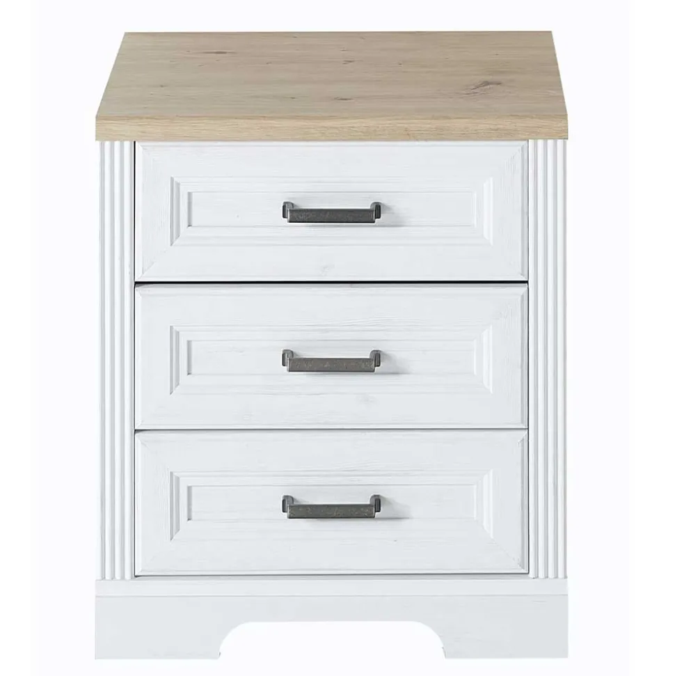 Landhaus Rollcontainer mit drei Schubladen - Mehady