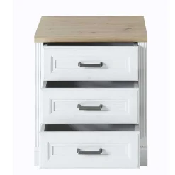 Landhaus Rollcontainer mit drei Schubladen - Mehady