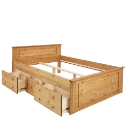 Landhaus Schlafzimmer mit Stauraumbett - Imressa (vierteilig)