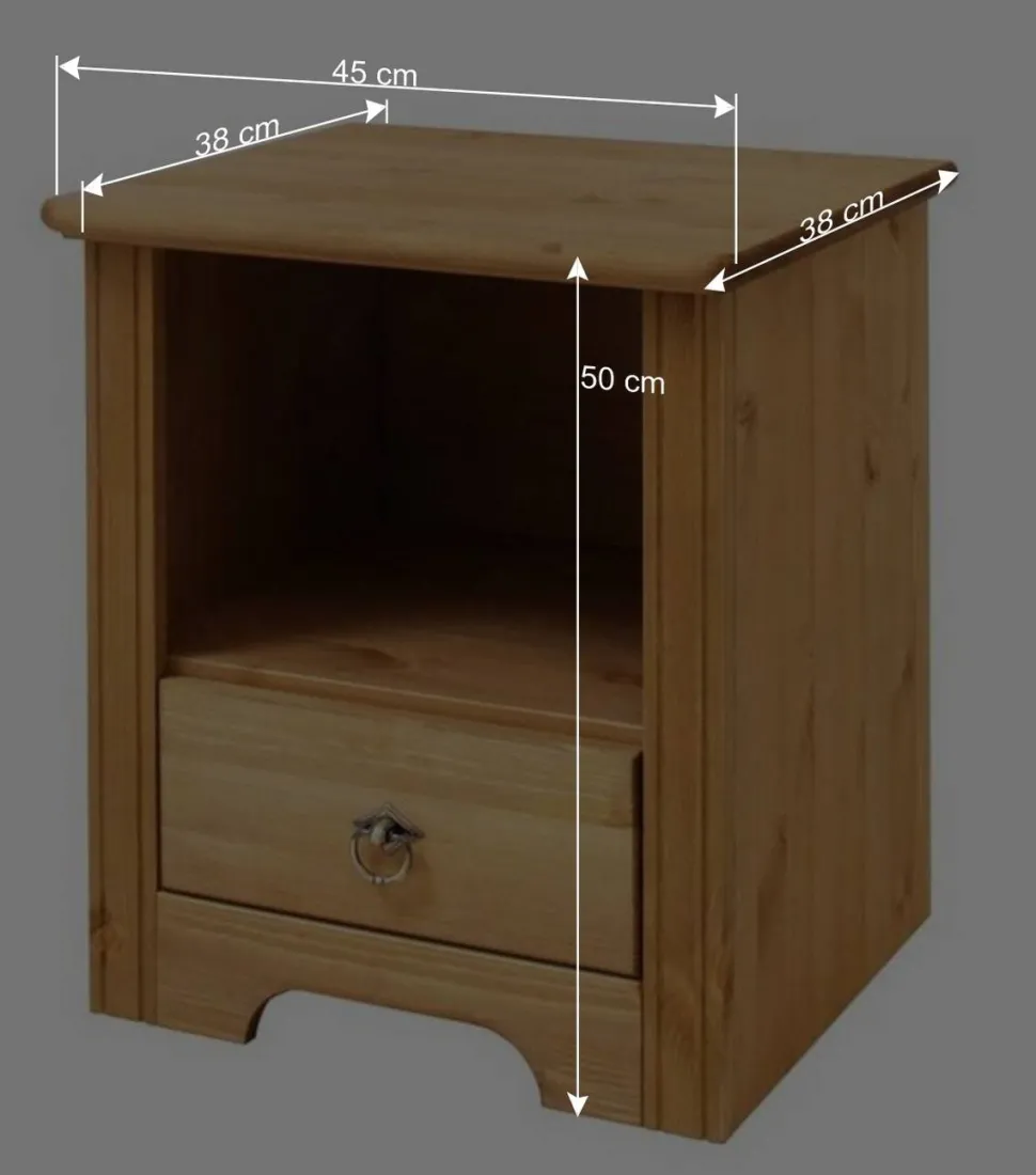 Landhaus Schlafzimmer mit Stauraumbett - Imressa (vierteilig)