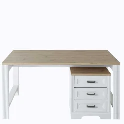 Landhaus Schreibtisch & Rollcontainer - Mehady (zweiteilig)