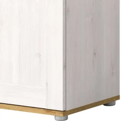 Landhaus Schuhkommode in Holzoptik Lärche Weiß - Tocella