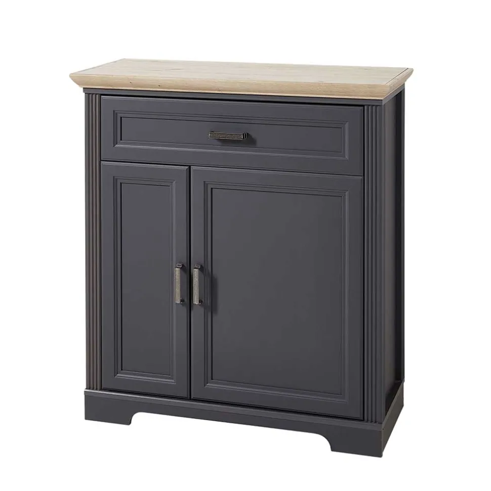 Landhaus Schuhschrank in Dunkelgrau - Thumbs