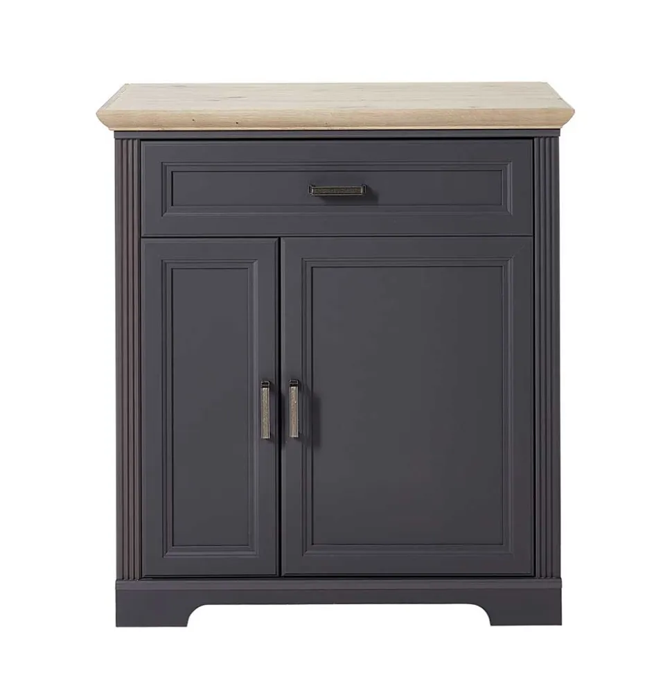 Landhaus Schuhschrank in Dunkelgrau - Thumbs