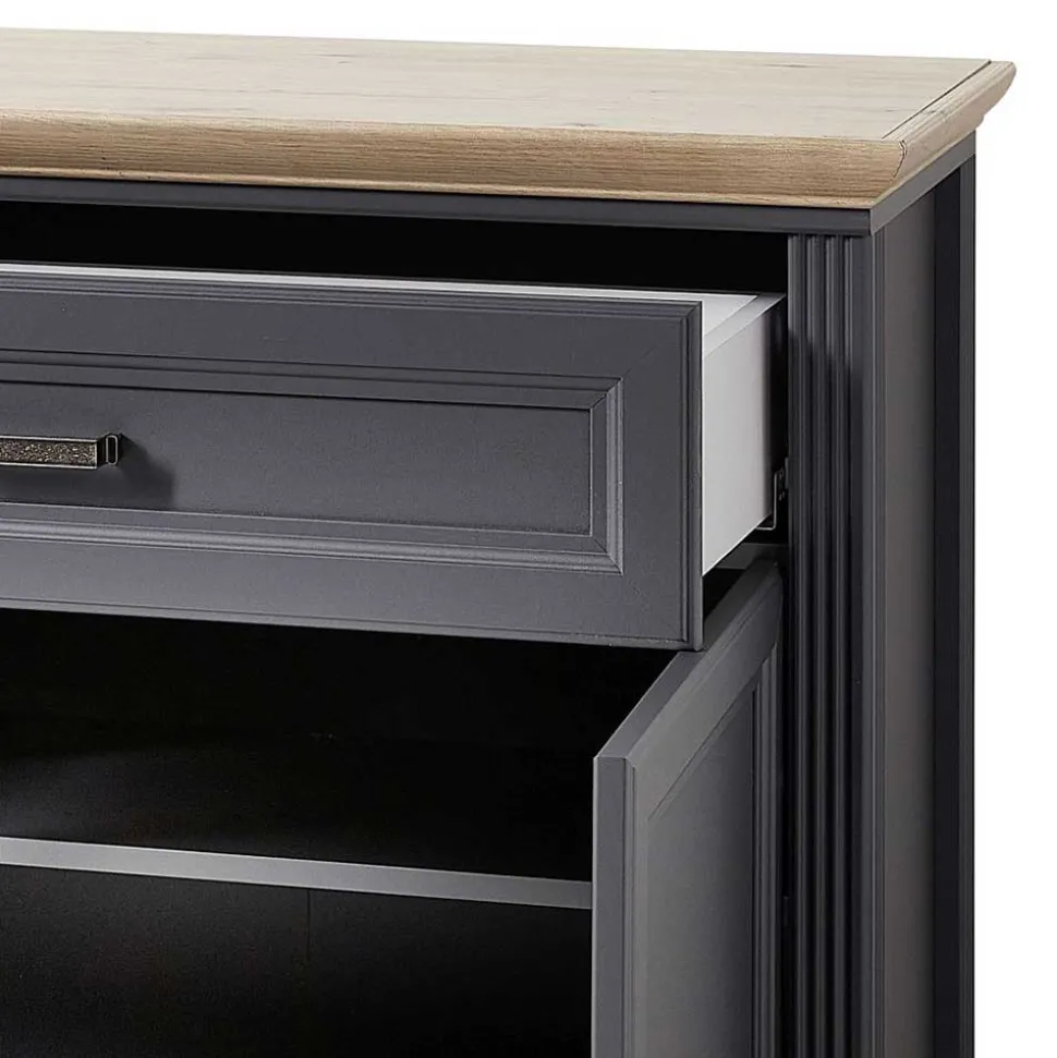 Landhaus Schuhschrank in Dunkelgrau - Thumbs