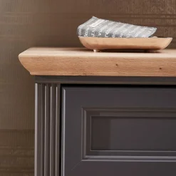 Landhaus Schuhschrank in Dunkelgrau - Thumbs