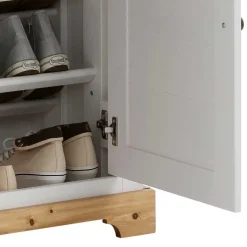 Landhaus Schuhschrank mit Lamellentüren - Axdonira