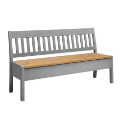 Landhaus Sitzbank in Grau mit Natur - Ziamora