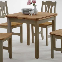 Landhaus Sitzgruppe Seramya in Grau Kiefer (fünfteilig)