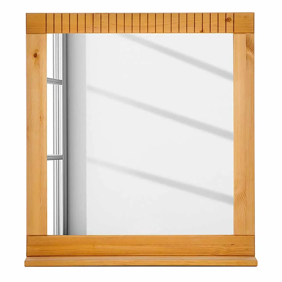 Landhaus Spiegel mit Ablage & Holzrahmen - Vlarenzo