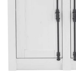 Landhaus Türen-Kommode in Weiß - Chelles