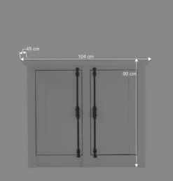 Landhaus Türen-Kommode in Weiß - Chelles