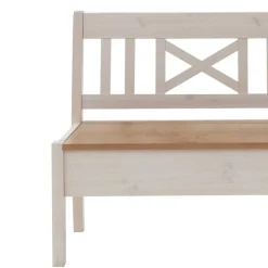 Landhaus Truhenbank Lugon in Weiß