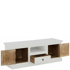 Landhaus TV Board in Weiß lackiert - Lucos