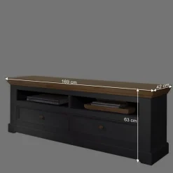 Landhaus TV Element in Grau - Ustricia