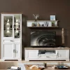 Landhaus TV Wohnkombination mit LED - Sinolita (dreiteilig)