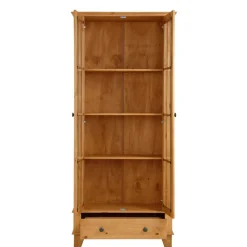 Landhaus Vitrine aus Kiefer Massivholz - Anyamie