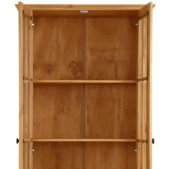 Landhaus Vitrine aus Kiefer Massivholz - Anyamie