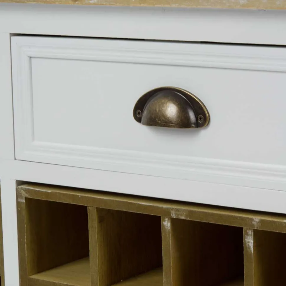 Landhaus Vitrine Calavon in Weiß