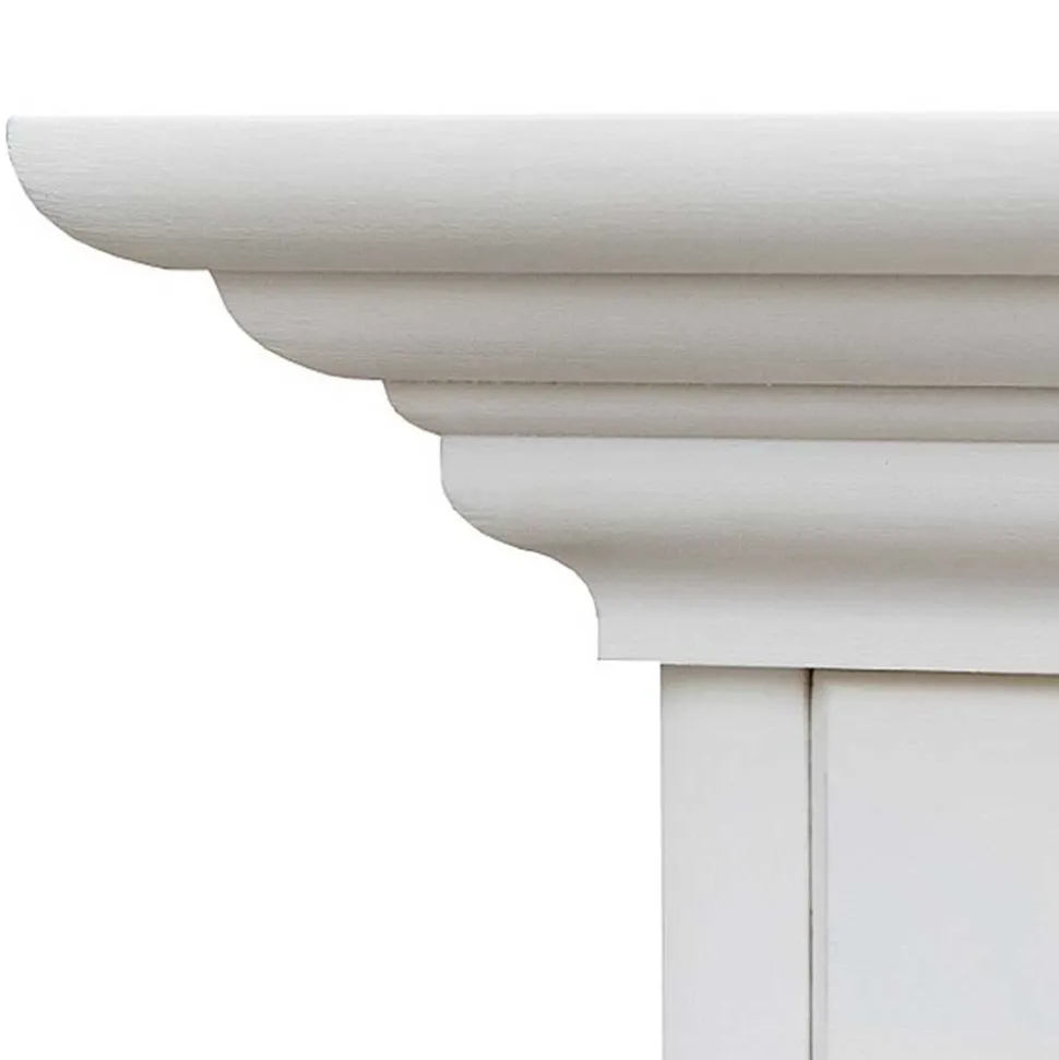 Landhaus Vitrine in Weiß lackiert - Indico