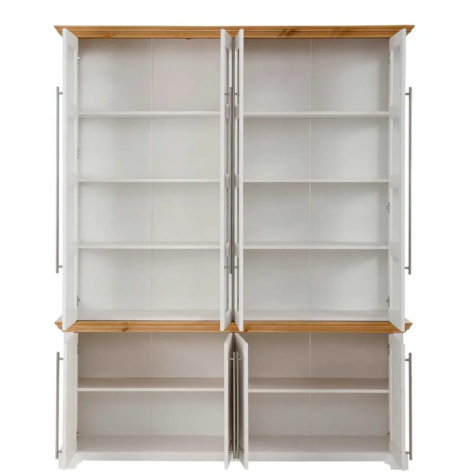 Landhaus Vitrinenschrank mit acht Türen - Eyzaco