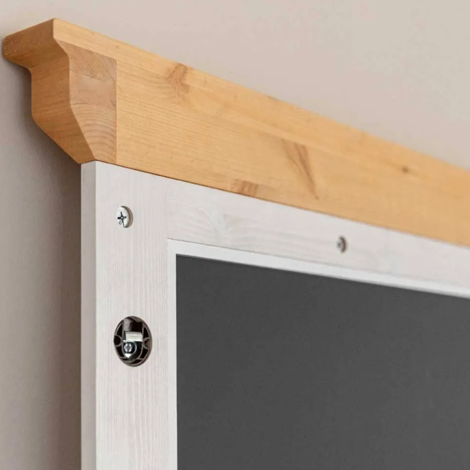 Landhaus Wandspiegel mit Kiefernholz Rahmen - Saluts