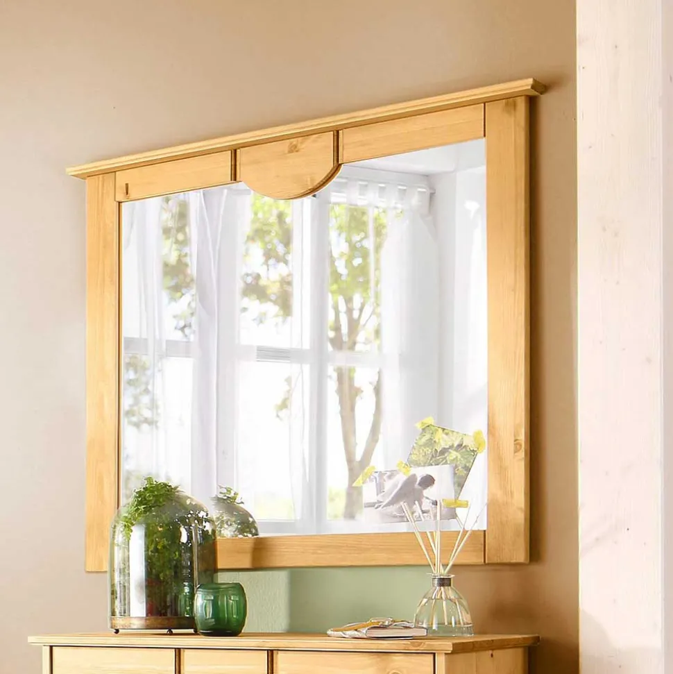 Landhaus Wandspiegel 81x81x5 cm - Edranov