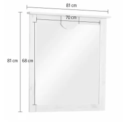 Landhaus Wandspiegel 81x81x5 cm - Edranov
