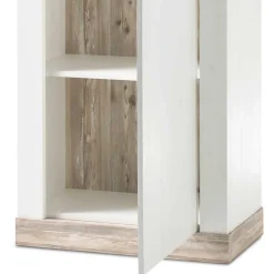 Landhaus Wohnmöbel Kombination Nedita in Weiß (vierteilig)