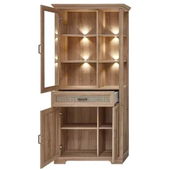 Landhaus Wohnwandmöbel in Eiche NB - Barack (dreiteilig)