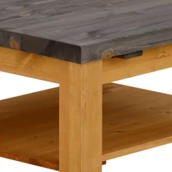 Landhaus Wohnzimmertisch in Natur & Grau - Ostanzia