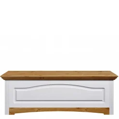 Landhaus Wäschetruhe in Weiß & Kiefer - Lagune