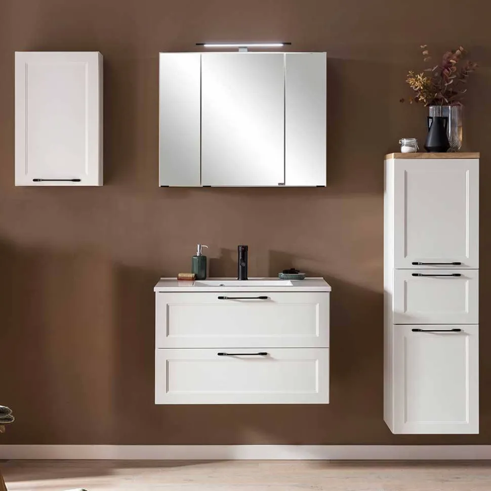 Landhausbadmöbel Kombination - Gyatso (vierteilig)