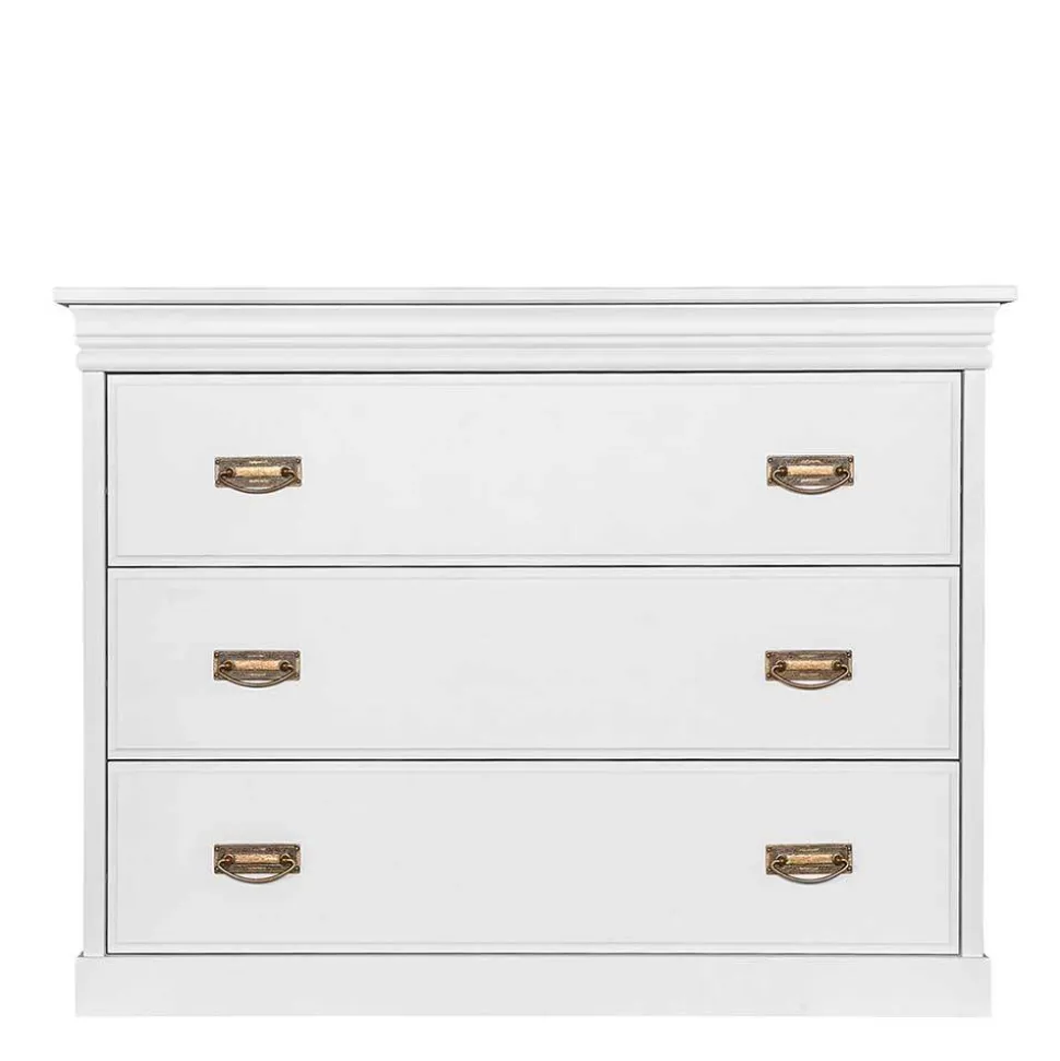 Landhauskommode in Weiß lackiert - Presto