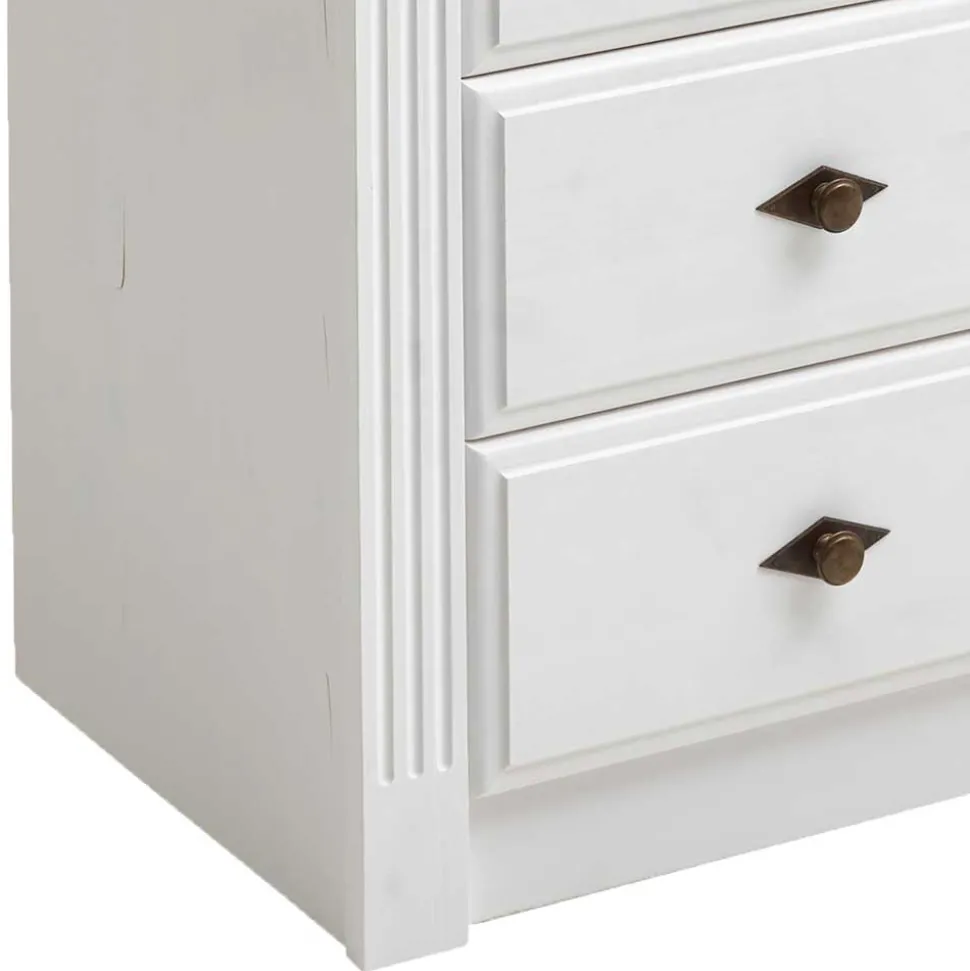 Landhausstil Kommode in Weiß & Grau - Caneon