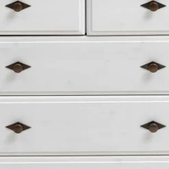 Landhausstil Kommode in Weiß & Grau - Caneon