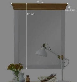 Landhausstil Möbel Set Sibiuta in Weiß (zweiteilig)