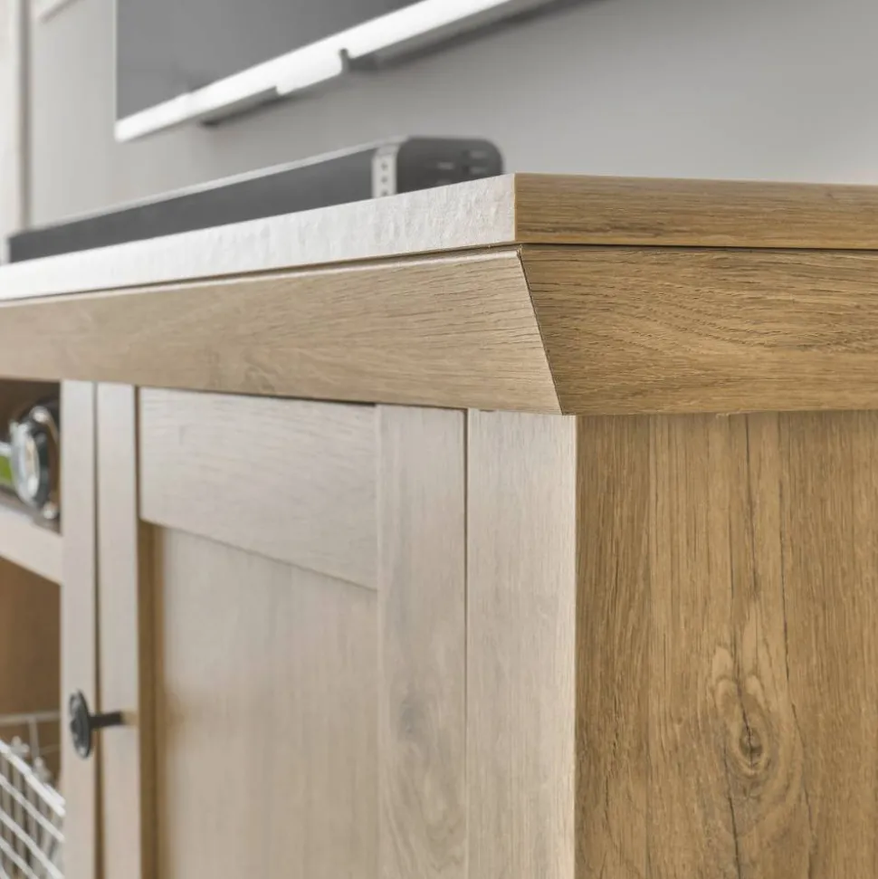 Landhaus-TV-Lowboard in Eiche Gold - Hengas