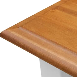 Landhaus-Wohnzimmertisch in Weiß mit Eiche - Bordona