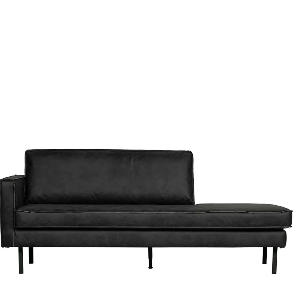 Leder Daybed in Schwarz - Avonita