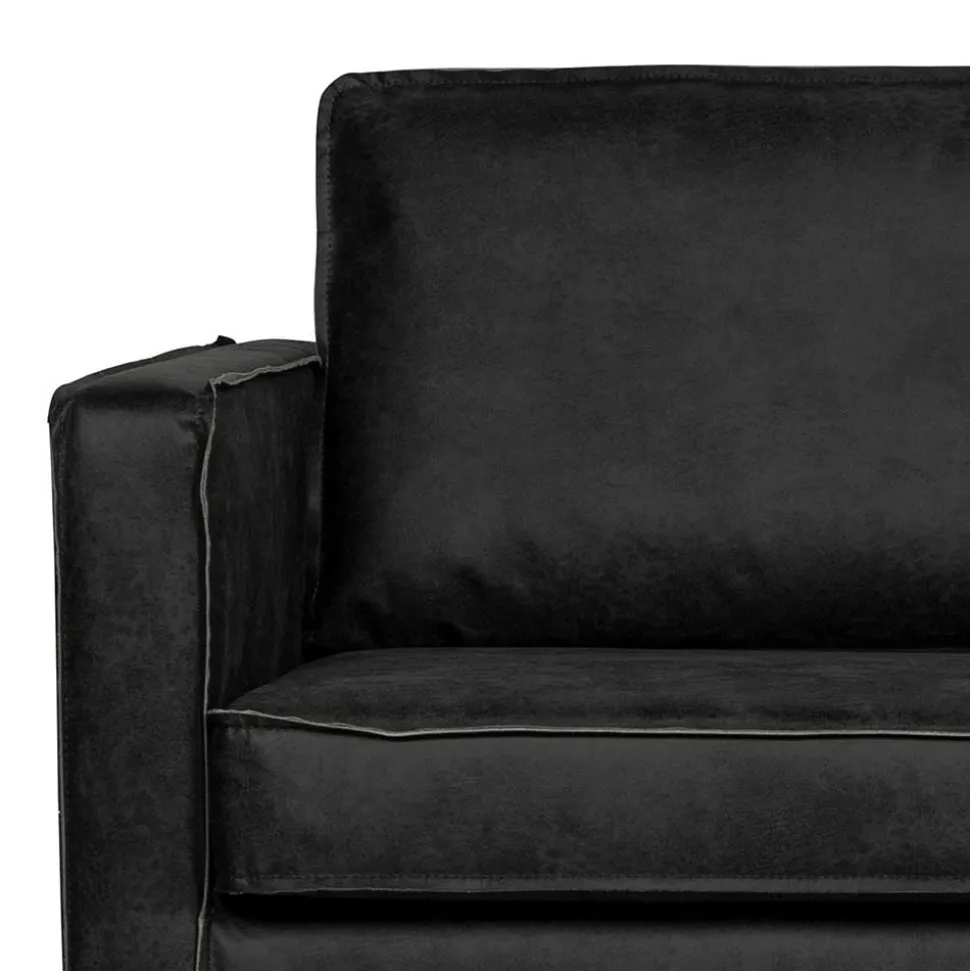 Leder Daybed in Schwarz - Avonita