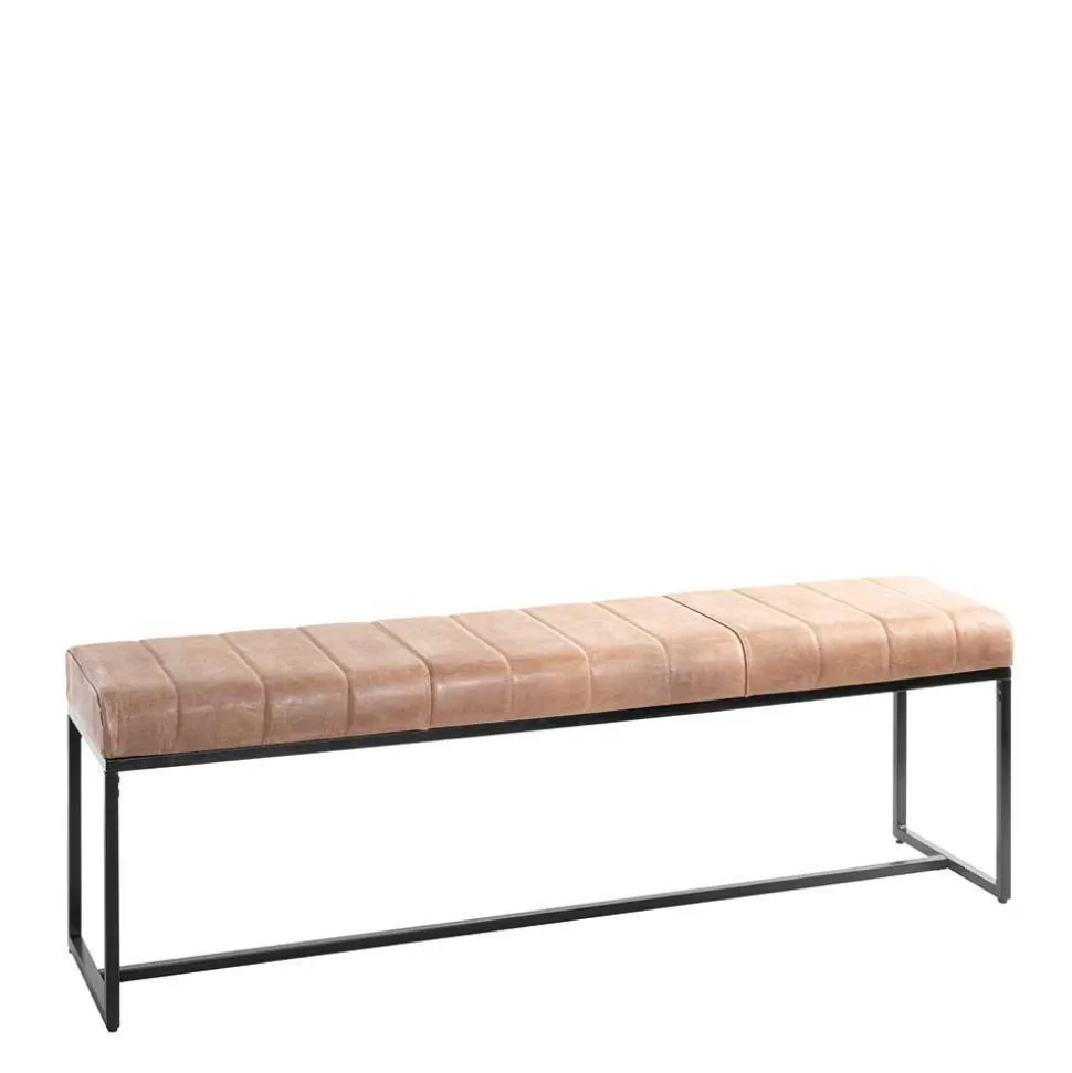 Leder Polsterbank in Braun - Eccossi