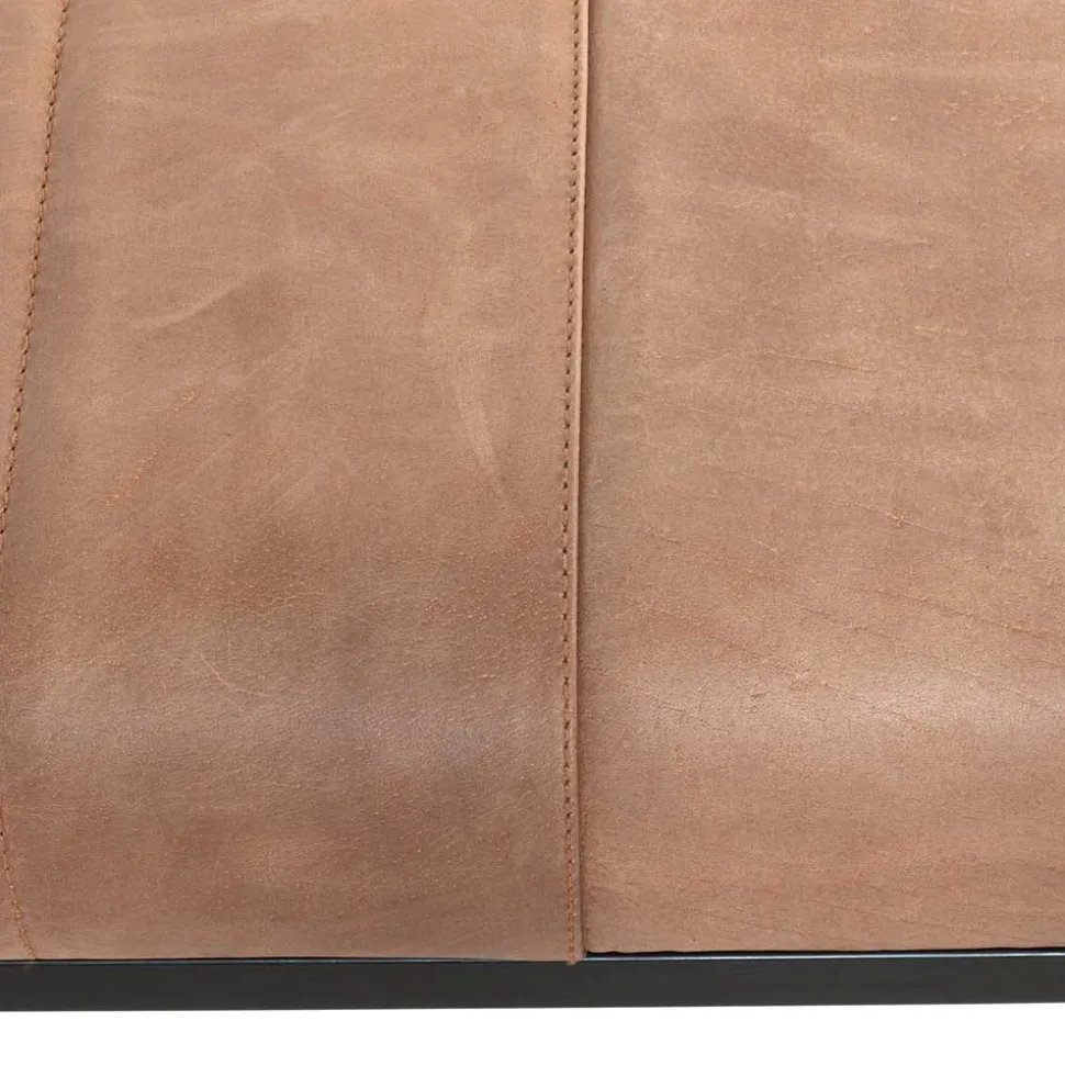 Leder Polsterbank in Braun - Eccossi