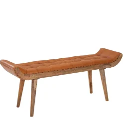 Lederbank in Cognac Braun - Zyrjeta